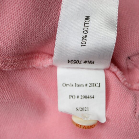 Orvis Signature Polo Shirt Mens 2XL XXL Pink Split Hem 100% Cotton Short Sleeve - Picture 10 of 14